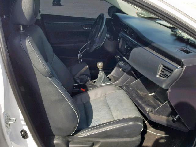 2T1BURHE9EC017720 - 2014 TOYOTA COROLLA L WHITE photo 5