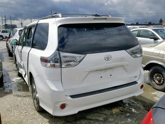 5TDXK3DCXFS575162 - 2015 TOYOTA SIENNA SPO WHITE photo 3