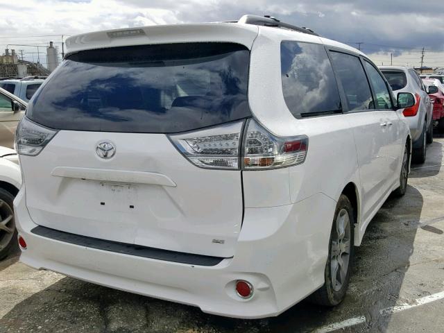 5TDXK3DCXFS575162 - 2015 TOYOTA SIENNA SPO WHITE photo 4