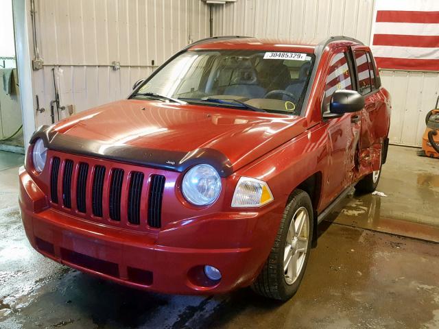 1J8FF47W77D596911 - 2007 JEEP COMPASS RED photo 2