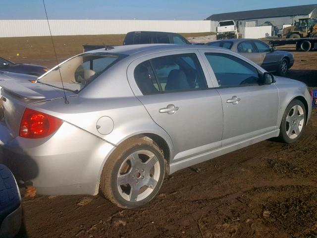 1G1AT58H697185543 - 2009 CHEVROLET COBALT LT SILVER photo 4