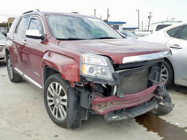 2GKFLRE33G6337826 - 2016 GMC TERRAIN DE MAROON photo 1