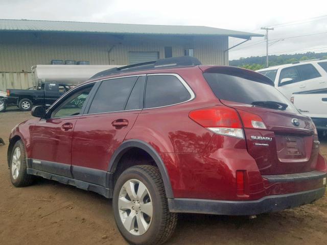 4S4BRECC2B2368894 - 2011 SUBARU OUTBACK 3. RED photo 3