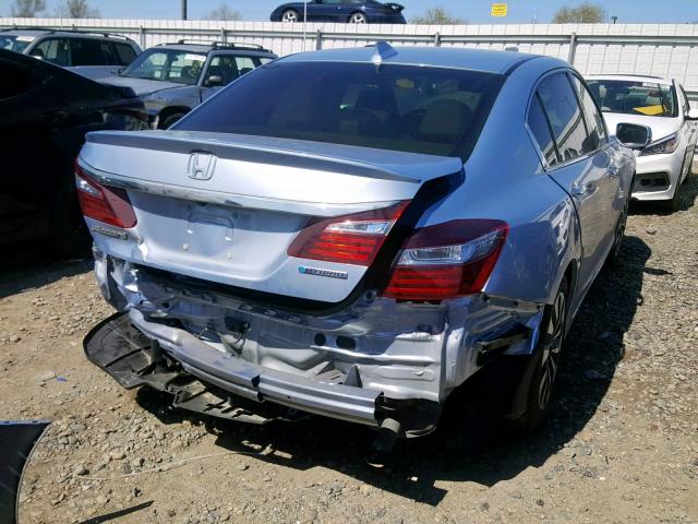 JHMCR6F54HC022939 - 2017 HONDA ACCORD HYB BLUE photo 4