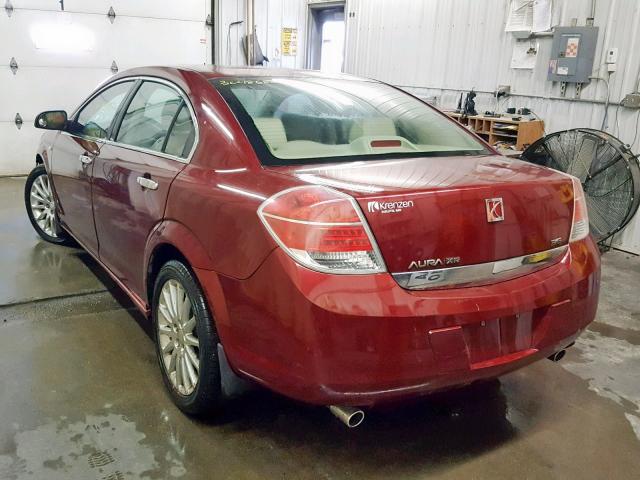 1G8ZX57759F109142 - 2009 SATURN AURA XR RED photo 3