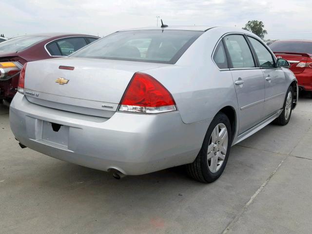 2G1WB5E3XE1166101 - 2014 CHEVROLET IMPALA LIM SILVER photo 4