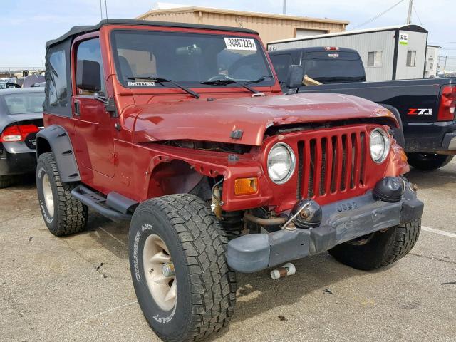 1J4FY19S6XP402467 - 1999 JEEP WRANGLER / RED photo 1