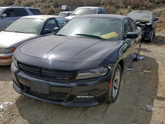 2C3CDXHGXGH265837 - 2016 DODGE CHARGER SX BLACK photo 2