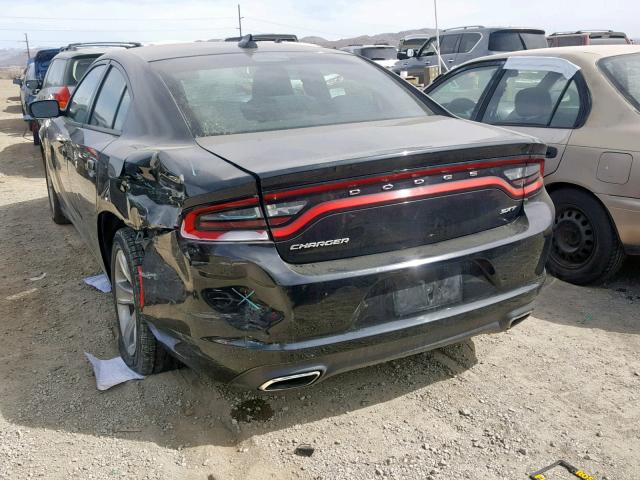 2C3CDXHGXGH265837 - 2016 DODGE CHARGER SX BLACK photo 3