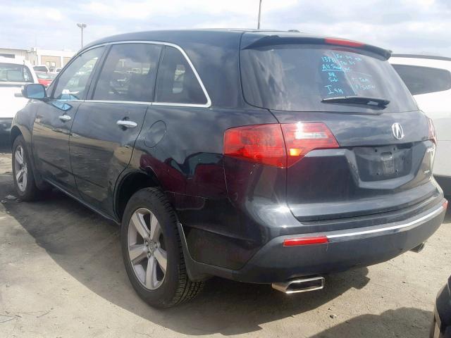 2HNYD2H26DH523186 - 2013 ACURA MDX BLACK photo 3