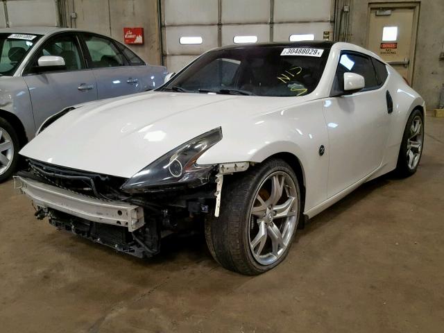 JN1AZ44E99M411123 - 2009 NISSAN 370Z WHITE photo 2