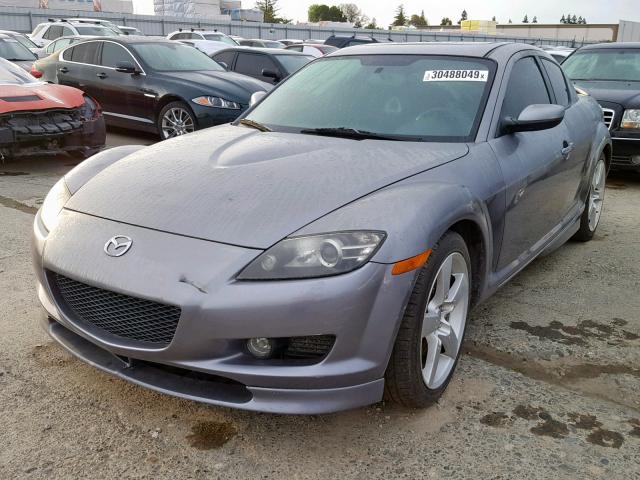 JM1FE17N740132018 - 2004 MAZDA RX8 GRAY photo 2