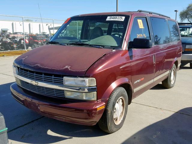 1GNEL19W7TB135471 - 1996 CHEVROLET ASTRO MAROON photo 2