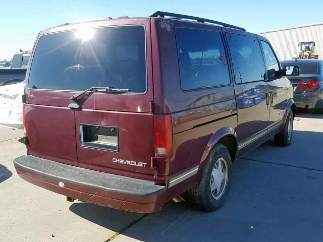 1GNEL19W7TB135471 - 1996 CHEVROLET ASTRO MAROON photo 4