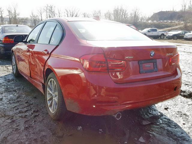 WBA8E5G56GNU21394 - 2016 BMW 320 XI RED photo 3