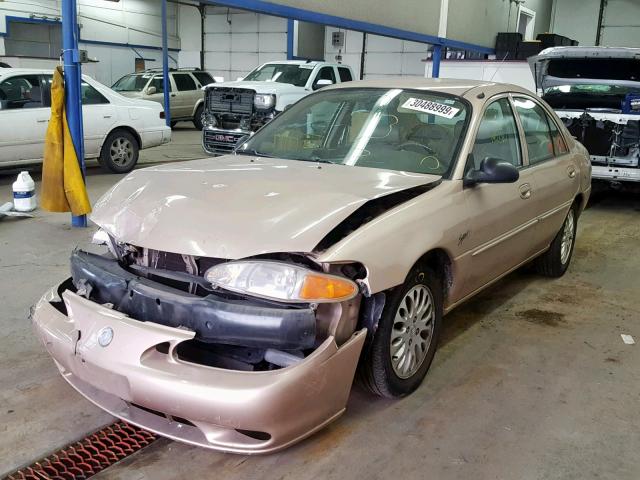 1MEFM13P0WW627430 - 1998 MERCURY TRACER LS GOLD photo 2