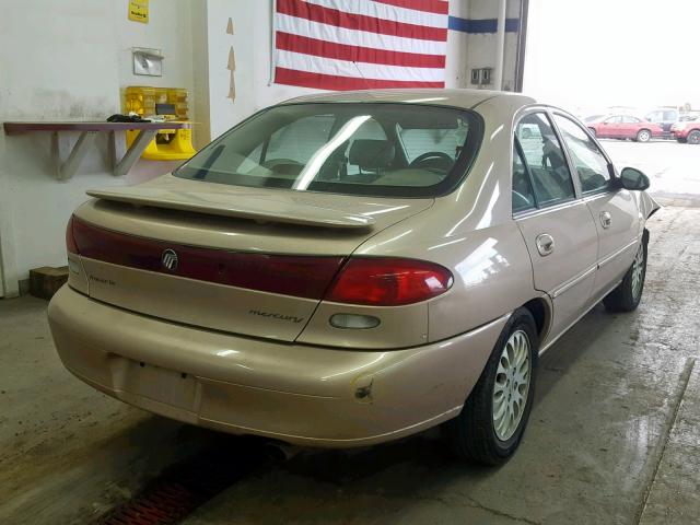 1MEFM13P0WW627430 - 1998 MERCURY TRACER LS GOLD photo 4