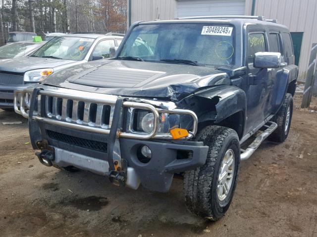 5GTEN13E298145844 - 2009 HUMMER H3 BLACK photo 2