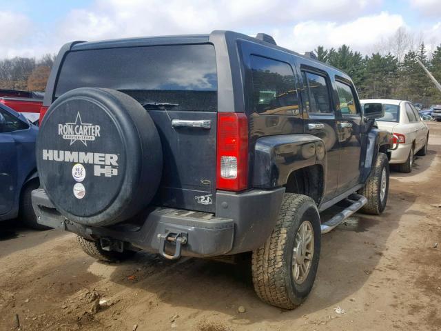 5GTEN13E298145844 - 2009 HUMMER H3 BLACK photo 4