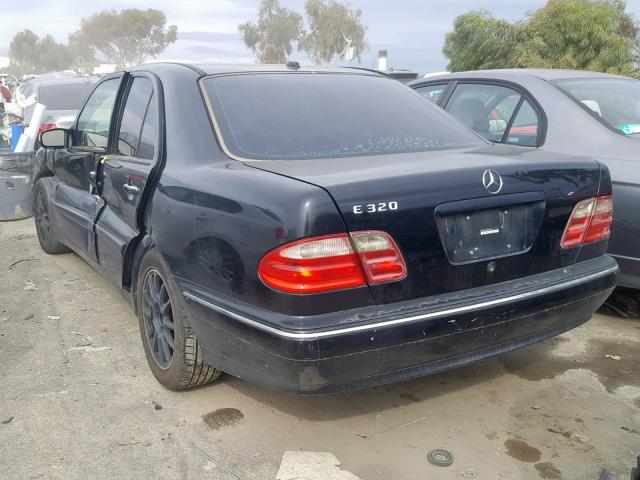 WDBJF65J12B466629 - 2002 MERCEDES-BENZ E 320 BLACK photo 3