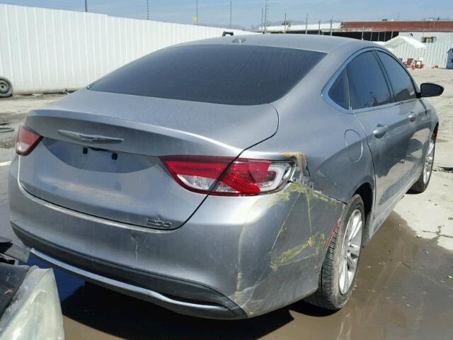 1C3CCCAB9FN703425 - 2015 CHRYSLER 200 LIMITE SILVER photo 4