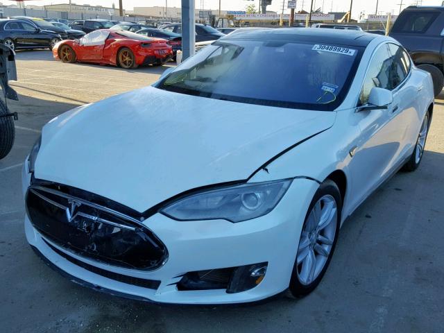 5YJSA1S14EFP29161 - 2014 TESLA MODEL S WHITE photo 2