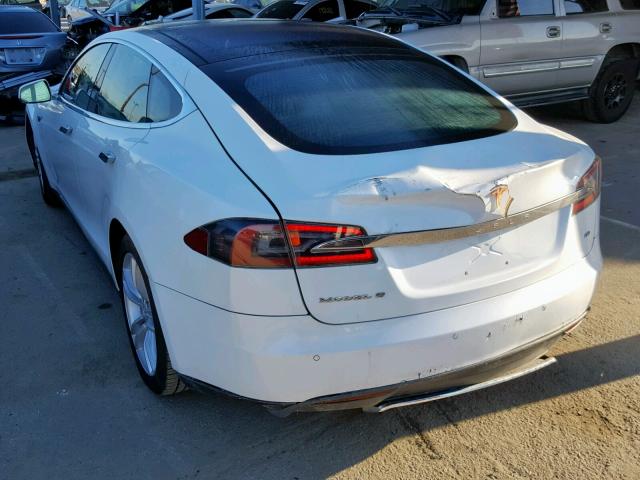 5YJSA1S14EFP29161 - 2014 TESLA MODEL S WHITE photo 3