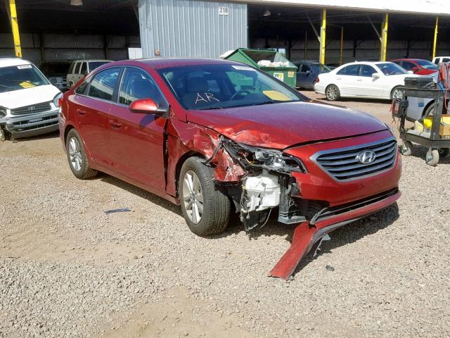 5NPE24AF9FH048473 - 2015 HYUNDAI SONATA SE BURGUNDY photo 1