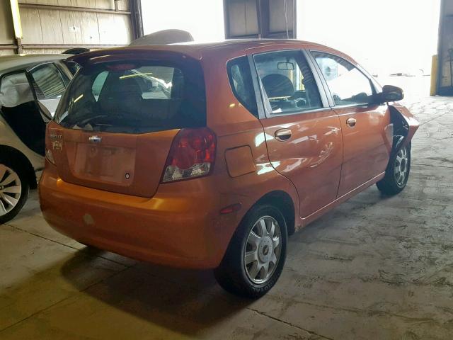 KL1TG62685B349410 - 2005 CHEVROLET AVEO LT ORANGE photo 4