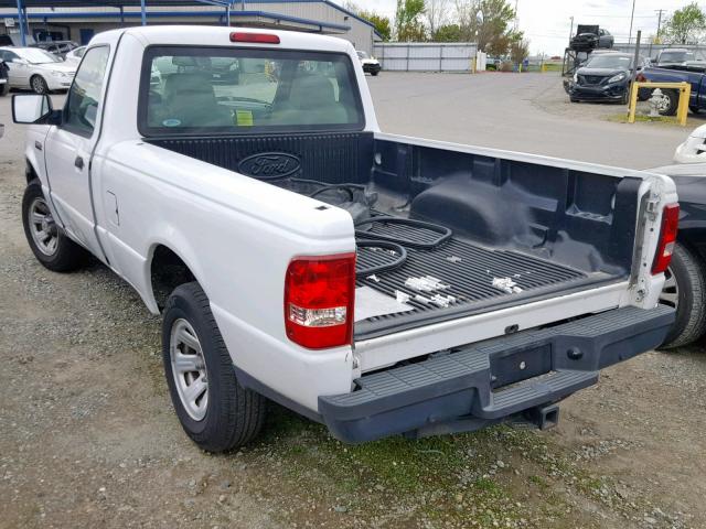 1FTYR10D59PA40094 - 2009 FORD RANGER WHITE photo 3