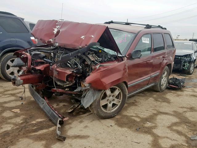 1J8GR48K37C563952 - 2007 JEEP GRAND CHER MAROON photo 2