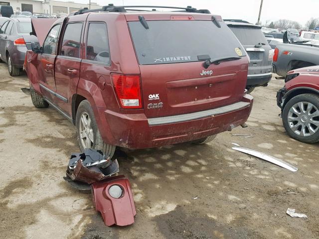 1J8GR48K37C563952 - 2007 JEEP GRAND CHER MAROON photo 3