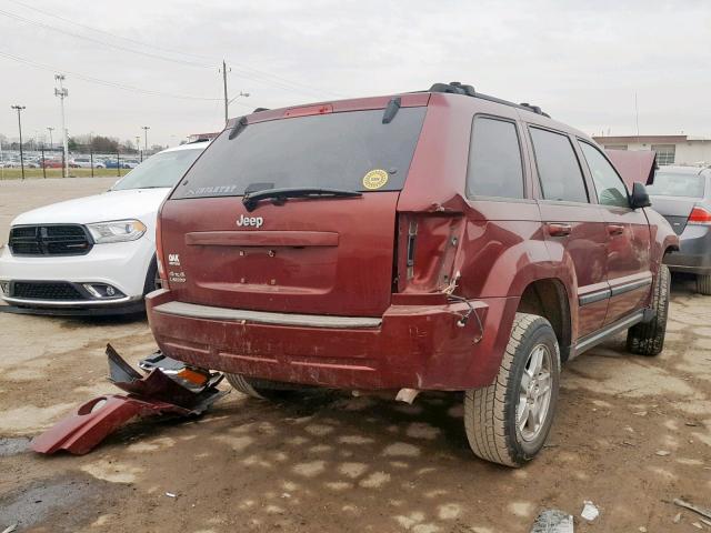 1J8GR48K37C563952 - 2007 JEEP GRAND CHER MAROON photo 4