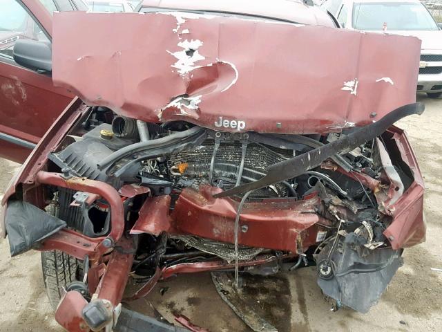 1J8GR48K37C563952 - 2007 JEEP GRAND CHER MAROON photo 7