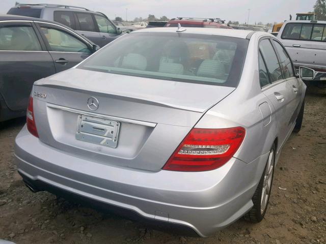 WDDGF4HB3EG247219 - 2014 MERCEDES-BENZ C 250 SILVER photo 4