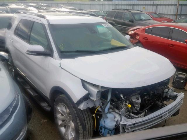 1FM5K8F88DGC30051 - 2013 FORD EXPLORER L WHITE photo 1