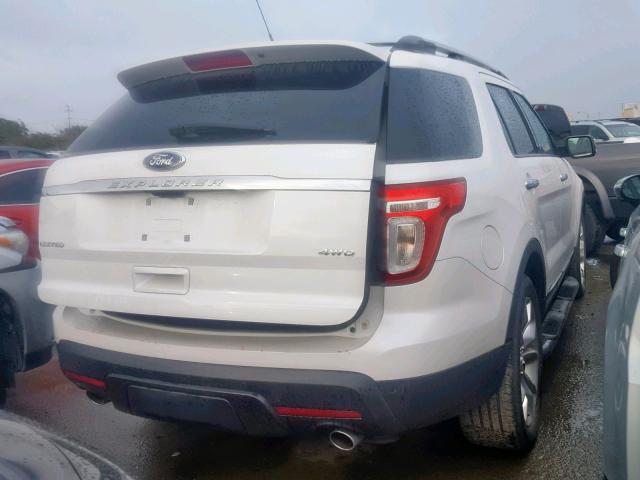 1FM5K8F88DGC30051 - 2013 FORD EXPLORER L WHITE photo 4