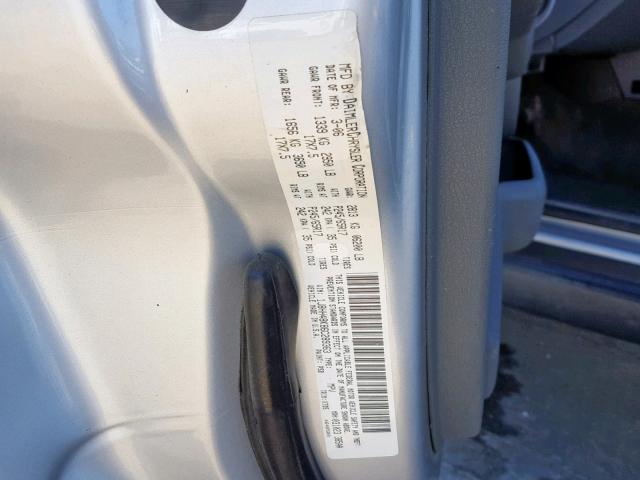 1J8HH48K86C289363 - 2006 JEEP COMMANDER SILVER photo 10