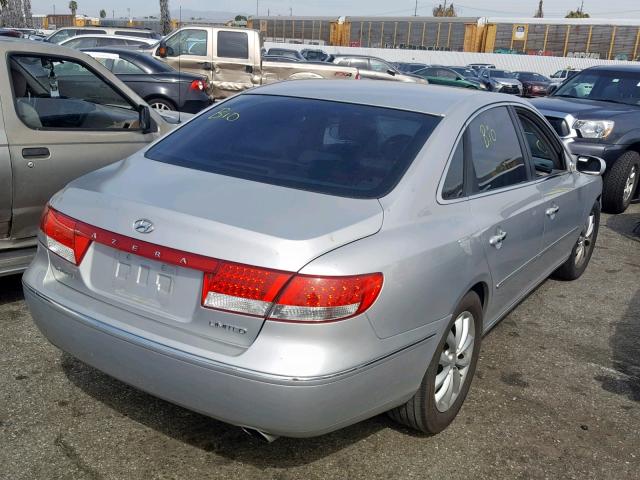 KMHFC46F16A122952 - 2006 HYUNDAI AZERA SE SILVER photo 4