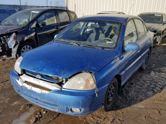 KNADC125956355726 - 2005 KIA RIO BLUE photo 2