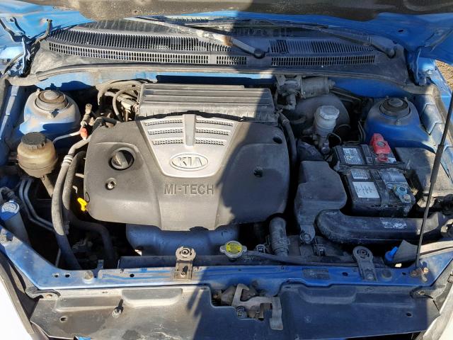 KNADC125956355726 - 2005 KIA RIO BLUE photo 7