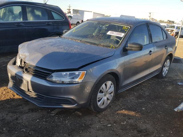 3VW2K7AJ3CM384308 - 2012 VOLKSWAGEN JETTA BASE GRAY photo 2