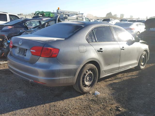 3VW2K7AJ3CM384308 - 2012 VOLKSWAGEN JETTA BASE GRAY photo 4