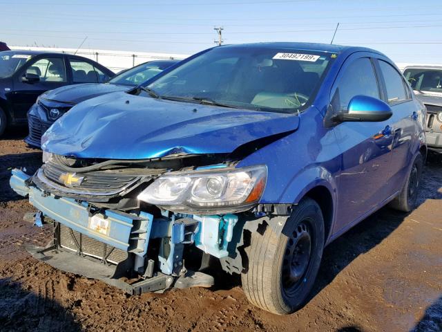1G1JB5SH6H4118968 - 2017 CHEVROLET SONIC LS BLUE photo 2