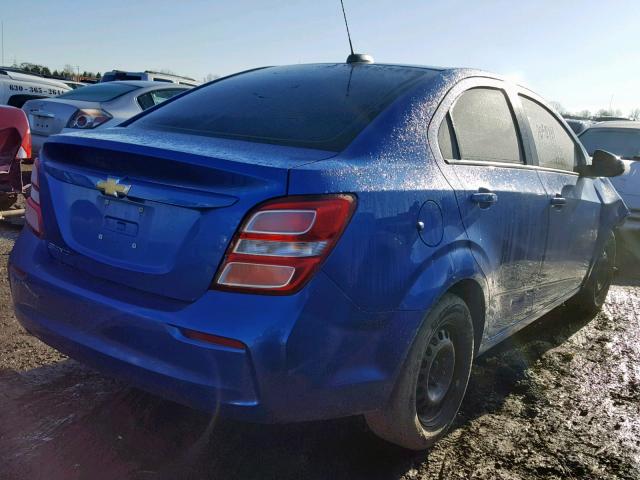 1G1JB5SH6H4118968 - 2017 CHEVROLET SONIC LS BLUE photo 4