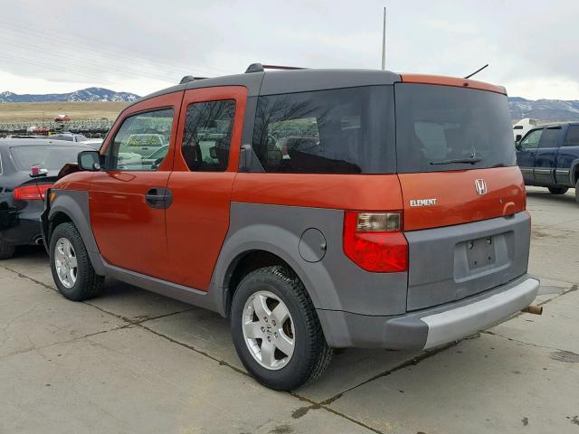 5J6YH18674L009951 - 2004 HONDA ELEMENT EX ORANGE photo 3