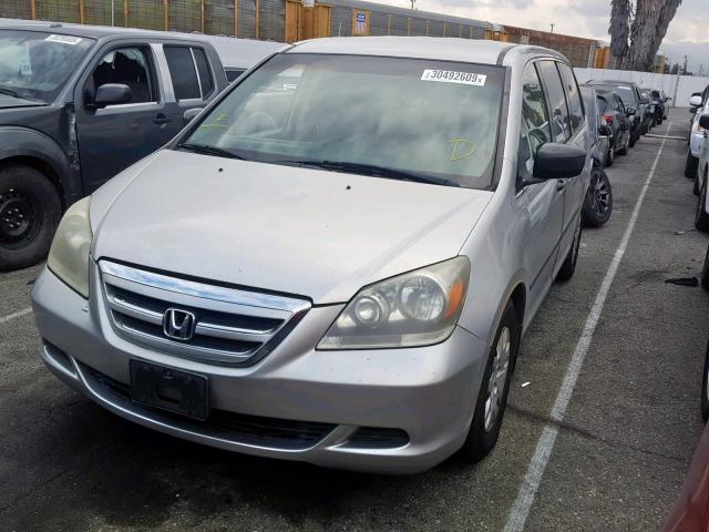 5FNRL38267B073746 - 2007 HONDA ODYSSEY LX SILVER photo 2