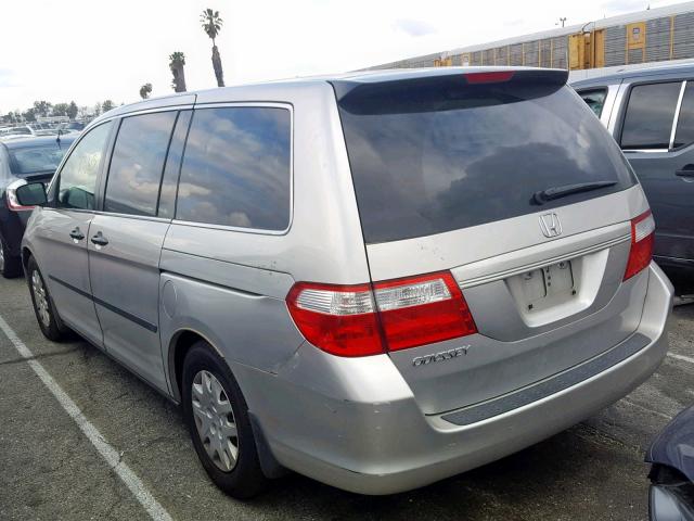 5FNRL38267B073746 - 2007 HONDA ODYSSEY LX SILVER photo 3