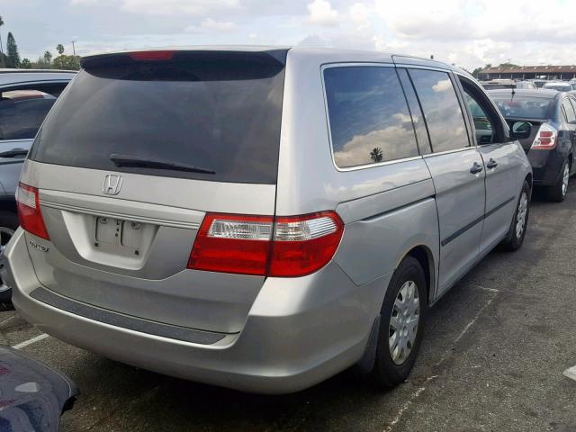 5FNRL38267B073746 - 2007 HONDA ODYSSEY LX SILVER photo 4