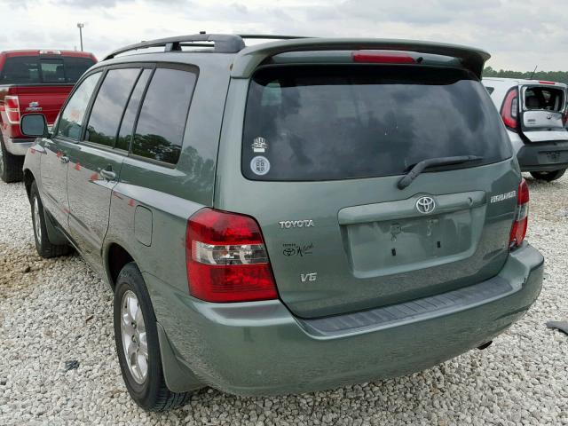 JTEGP21A070141279 - 2007 TOYOTA HIGHLANDER GREEN photo 3